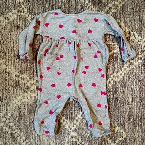 GAP Baby Cozy Knit One-Piece With Heart Print | Size 6-12 Months